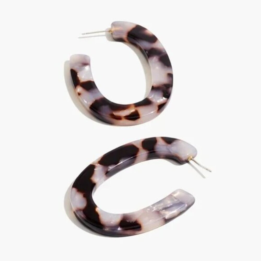 Madewell Acetate Oval Hoop Earrings